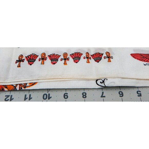 Egyptian Landmark Symbols Scarf Souvenir Cotton Tourist Attractions - Picture 8 of 10